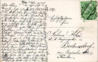 1912 Pozsony, Pressburg, Bratislava; Vaskutacska tó éjjel. Sudek Antal kiadása / Eisenbrünnel Teich ...