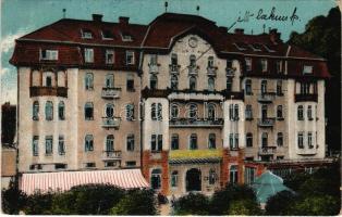 1917 Trencsénteplic, Trencianske Teplice; Grand Hotel Teplicz szálloda. Wertheim Zsigmond kiadása / hotel, spa (kopott sarkak / worn corners)