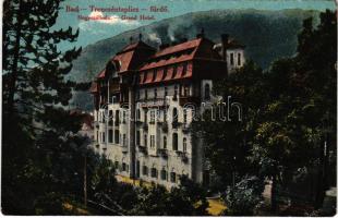 1924 Trencsénteplic, Trencianske Teplice; Grand Hotel Nagyszálloda. Wertheim Zsigmond kiadása / hotel, spa (EM)