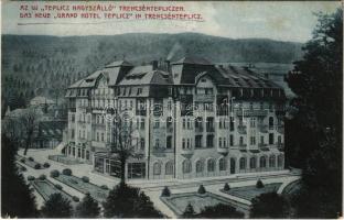 1912 Trencsénteplic, Trencianske Teplice; Az új Teplicz nagyszálló / Das neue Grand Hotel Teplicz / hotel, spa (EK)