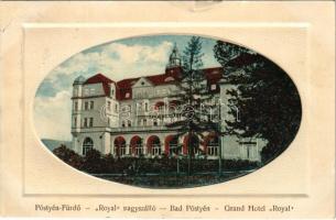 1913 Pöstyén, Piestany; Grand Hotel Royal Nagyszálló. Laufer Nándor kiadása / hotel, spa (szakadás / tear)