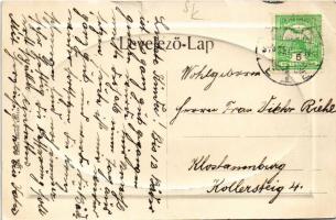 1913 Pöstyén, Piestany; Grand Hotel Royal Nagyszálló. Laufer Nándor kiadása / hotel, spa (szakadás /...