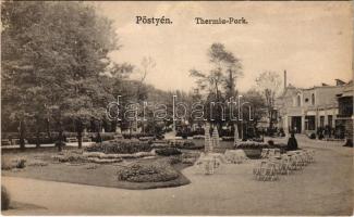 Pöstyén, Piestany; Thermia park. Lampl Gyula kiadása / park, spa