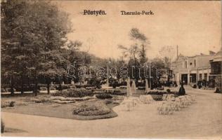 1919 Pöstyén, Piestany; Thermia park. Lampl Gyula kiadása / park, spa (EK)