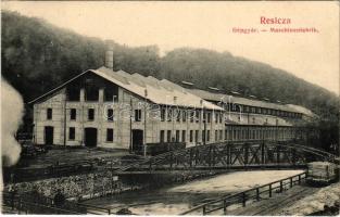 1907 Resica, Resita; gépgyár, iparvasút. Braumüller L. kiadása / Maschinenfabrik / machine factory, industrial railway (EK)