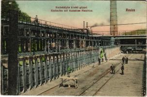 1913 Resica, Resita; Kokszkályha kirakó géppel, iparvasút / Kocksofen mit Ausstoss Maschine / coke furnace with machine, industrial railway (Rb)