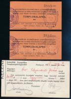 1926 Bp., Kelenföldi Evangelikus Templomépítő Egyesület nyugtája 100.000K befizetéséről + A Kelenföldi Evangélikus Leányegyesület 2 db nyugtája a kelenföldi evangélikus templomalap részére való adományról (sorszámkövető)