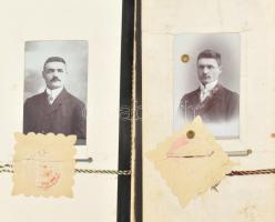 1903-1908 Bp., a Budapesti Kir. Magyar Tudomány-egyetem által kiállított fényképes leckekönyv és szo...