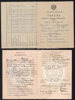 1956-1966 Szovjetunió, 4 db orosz nyelvű okmány, irat