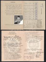 1956-1966 Szovjetunió, 4 db orosz nyelvű okmány, irat