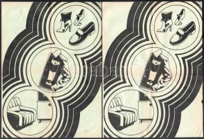 cca 1982 Carbon Könnyűipari Vállalat Komló, 2 db reklámlap a 8. Pécsi Ipari Vásárról, hajtva, 28x20,5 cm