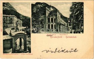 1899 (Vorläufer) Herkulesfürdő, Baile Herculane; Ferenc József udvar, Rezső udvar / Rudolfshof, Franz Josefshof / spa, baths