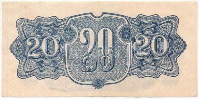 Csehszlovákia 1944. 20K T:F szép papír
Czechoslovakia 1944. 20 Korun C:F fine paper
Krause P#47