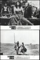 cca 1972 ,,La Mancha lovagja" című olasz - amerikai film jelenetei és szereplői (Sophia Loren, Peter Otoole, James Coco), 9 db vintage produkciós filmfotó, ezüst zselatinos fotópapíron, a használatból eredő (esetleges) kisebb hibákkal, 18x21 cm