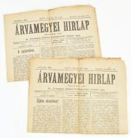 1913 Árvamegyei Hírlap (Alsókubin, Felvidék) XXVI. évf. 64. és 65. száma, 1913. nov. 15-22. (2 db)