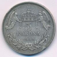 1900KB 5K Ag "Ferenc József" T:VF patina, ph. Adamo K7