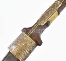 cca 1900 Dísztőr, jelzés nélkül, korának megfelelő szép állapotban, h: 45 cm