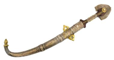 cca 1900 Dísztőr, jelzés nélkül, korának megfelelő szép állapotban, h: 45 cm