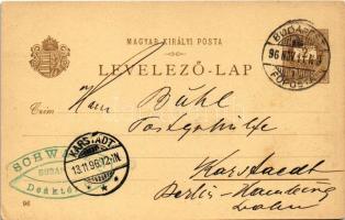 1896 (Vorläufer) Herkulesfürdő, Baile Herculane; Ezredéves Országos Kiállítás. Egyetemes Postaegyesü...