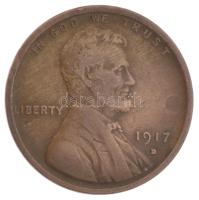 Amerikai Egyesült Államok 1917. 1c bronz "Lincoln" T:XF,VF 
USA 1917. 1 Cent bronze "...