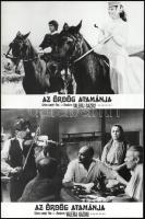 cca 1973 ,,Az ördög atamánja" című szovjet film jelenetei és szereplői, 14 db vintage produkciós filmfotó ezüst zselatinos fotópapíron, a használatból eredő (esetleges) kisebb hibákkal, 18x24 cm