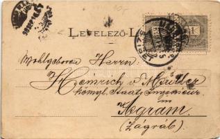 1898 (Vorläufer) Máramarossziget, Sighetu Marmatiei; Erdélyi út, Törvényszék, Takarékpénztár, Vármeg...