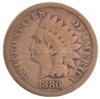 Amerikai Egyesült Államok 1880. 1c bronz "Indián fej" T:VF 
USA 1880. 1 Cent bronze "...