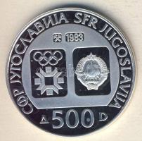 Jugoszlávia 1983. 500D Ag "Téli olimpia-síugrás" T:PP