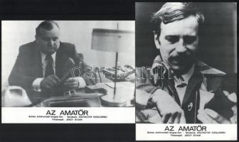 cca 1982 ,,Az amatőr" című lengyel film jelenetei és szereplői, 8 db produkciós filmfotó nyomda...