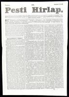 1842 Pesti Hírlap 183. sz. October 2. 1842. Szerk.: Kossuth Lajos. Pest, Landerer Lajos, javított gerinccel, hajtásnyommal, 697-704 + 5-8 ((2-ik közlés.) Kimutatása.) p. Benne korabeli hírekkel, érdekes írásokkal, korabeli reklámokkal, gőzhajómenetrendekkel, gabonaárakkal.