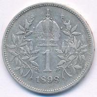 Ausztria 1898. 1K Ag "Ferenc József" T:VF 
Austria 1898. 1 Corona Ag "Franz Joseph&q...