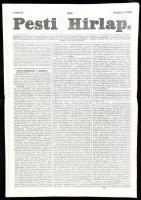 1842 Pesti Hírlap 184. sz. October 6. 1842. Szerk.: Kossuth Lajos. Pest, Landerer Lajos, javított gerinccel, hajtásnyommal, 705-712 p. Benne korabeli hírekkel, érdekes írásokkal, korabeli reklámokkal, gőzhajómenetrendekkel, gabonaárakkal.