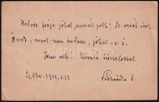 1919 Prohászka Ottokár (1858-1927) püspök autográf levelezőlapja Vértes Ö Józsefné részére