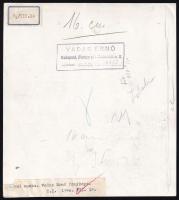 1935 Vadas Ernő (1899-1962) Szántás. Pecséttel jelzett vintage fotó 19x19 cm