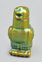 Zsolnay kis kakas, eozin mázas, jelzett, hibátlan, m:7,5 cm Terv: Nádor Judit