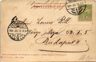 1904 Brassó, Kronstadt, Brasov; Kilátás Brassóra a Királyhegyről / Blick auf Kronstadt vom Königsweg...