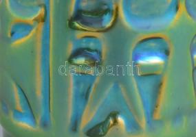 Zsolnay pohár, eozin mázas, jelzett, hibátlan, m:8 cm Terv: Kovács István