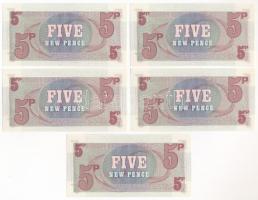 Nagy-Britannia / Brit katonai kiadás ~1970. 5p (5x) T:UNC
Great Britain / British Military Authorit...