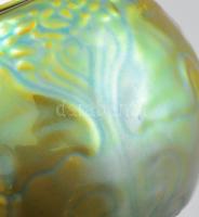 Zsolnay eozin mázas kaspó szecessziós jellegű díszítéssel. Jelzett, hibátlan m: 7 cm