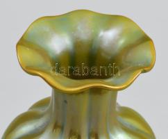 Zsolnay eozin mázas váza. Jelzett, hibátlan m: 16 cm