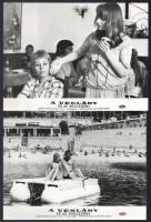 cca 1971 ,,A vénlány és az agglegény" című francia - olasz film jelenetei és szereplői, 7 db vi...