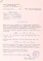 cca 1960-1985 Repülés témájú tétel: Magyar Néphadsereg polgári alkalmazotti állományába felvett repü...