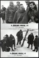 cca 1969 ,,A Jégsziget foglyai" című szovjet - olasz film jelenetei és szereplői, 9 db vintage ...