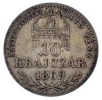 1869KB 10kr Ag "Magyar Királyi Váltó Pénz" T:VF Adamo M10.1