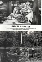 cca 1961 ,,Kaland a szigeten" című román francia film jelenetei és szereplői, 10 db vintage pro...