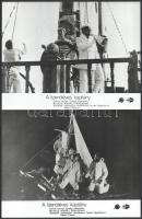 cca 1986 ,,Tizenötéves a kapitány" című szovjet film jelenetei és szereplői, 9 db vintage produkciós filmfotó ezüst zselatinos fotópapíron, a használatból eredő (esetleges) kisebb hibákkal, 18x24 cm