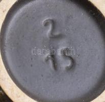 Retro német váza, mázas fehérkerámia, jelzéssel, kis kopással, m: 16 cm