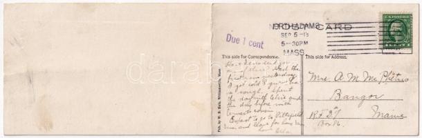 1913 Williamstown (Massachusetts), The Greylock Range from Bee Hill 2-tiled folding panoramacard