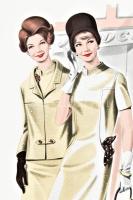 cca 1950 3 db Wemo Modes Internationales vintage divatkép, ofszet nyomat, papír, egyik lap szélén eg...