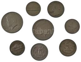 Amerikai Egyesült Államok 1989-2000. 5c Cu-Ni (3xklf) + 1965-1967. 1/4$ Cu-Ni (3xklf) + 1971-1972. 1...